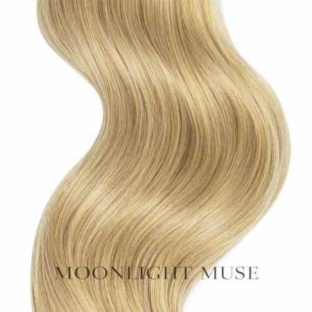 Moonlight Muse Virgin hair 55cm V-tip hair Platina Blond Warm#613
