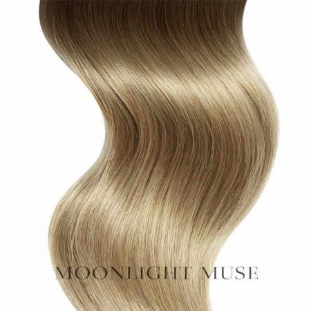 Moonlight Muse Virgin hair 55cm V-tip hair Dark/Platina Melange #SB