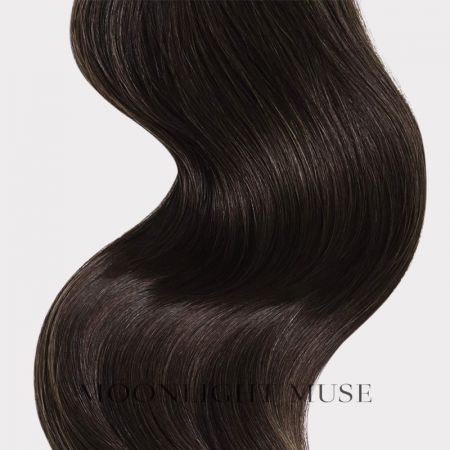 Moonlight Muse, Virgin hair, V-tip hair 1 g per strand. Col Black B warm	#1B