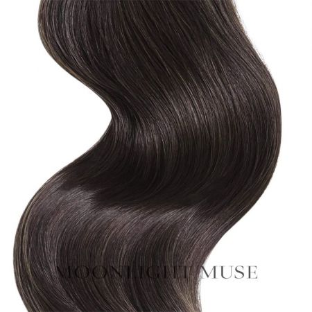 Moonlight Muse Virgin hair 55cm V-tip hair Dark brown cold #2
