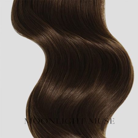 Moonlight Muse, Virgin hair, V-tip hair 1 g per strand.  Col Brown warm #4