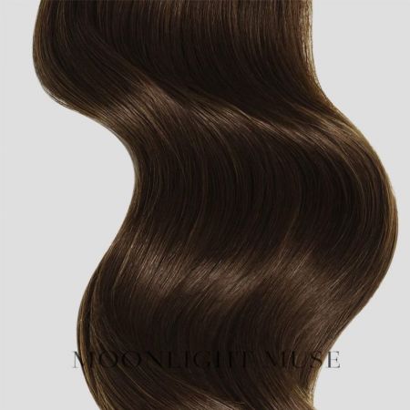 Moonlight Muse Virgin hair 65cm V-tip hair Brown warm kleur #4