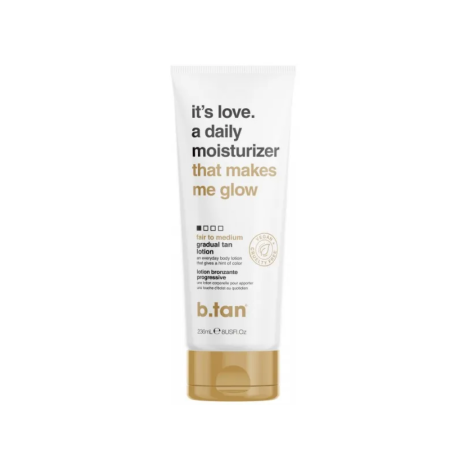 B.Tan it's love. a daily moisturizer that makes me glow ... everyday glow lotion