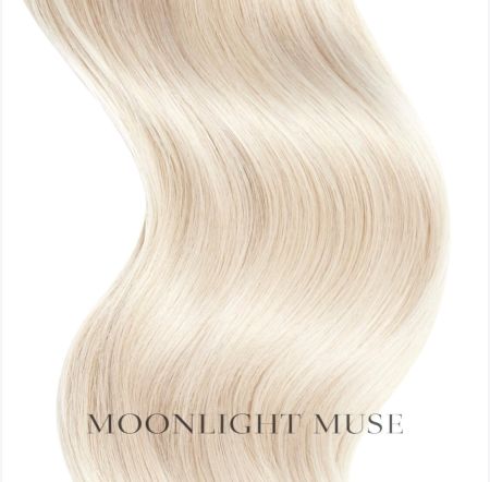 Moonlight Muse Virgin hair 55cm V-tip hair Ice Blond #ivory